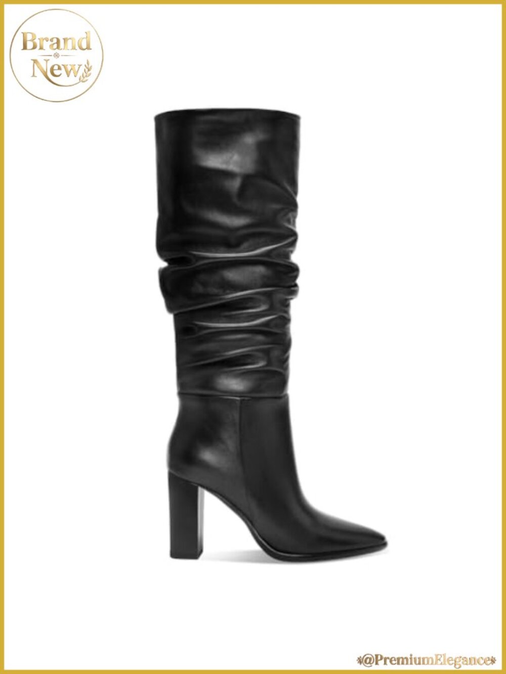 Women's Knee High Slouchy Faux Suede Boots Chunky Heel Pull On